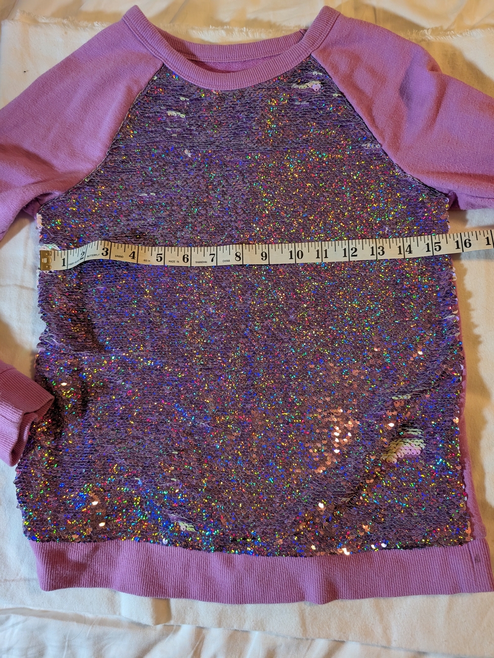 Girls' Cat And Jack Sparkle Sequin Sweatshirt